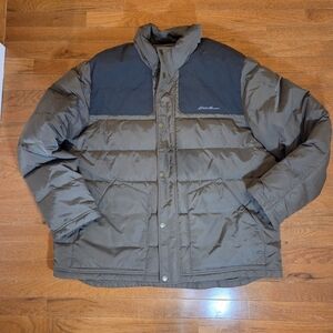 Eddie Bauer Men's Brown Puffer Jacket